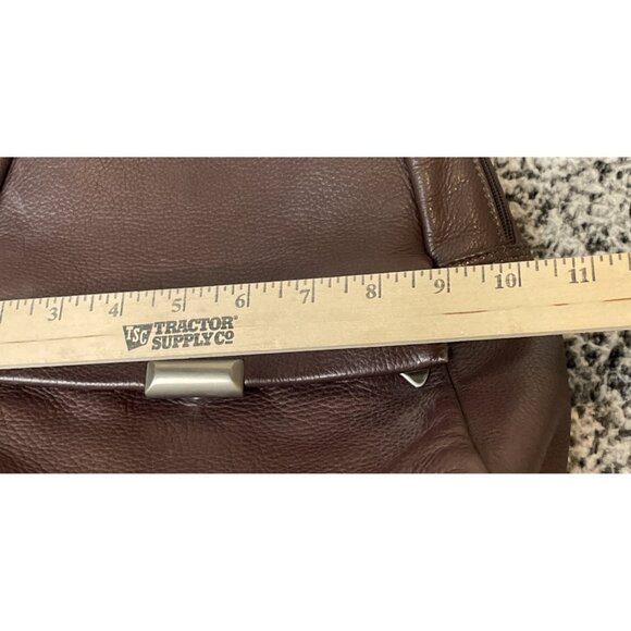 Libaire Pebbled Brown Leather Small Backpack Purse Bag 90's USA Classic Vintage‎ - Picture 10 of 14